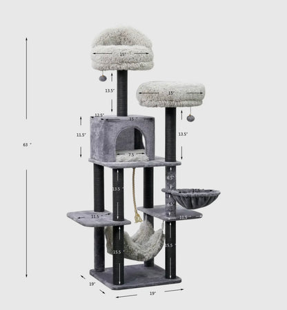 Catry Bradbury Kratzbaum, 7-stöckig, Grau