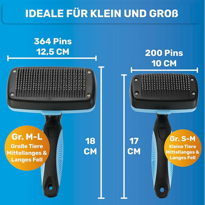 Selbstreinigende Zupfbürste - blau