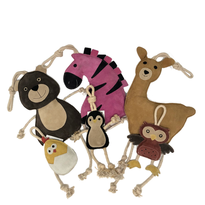 Lederspielzeug Zebra Groß