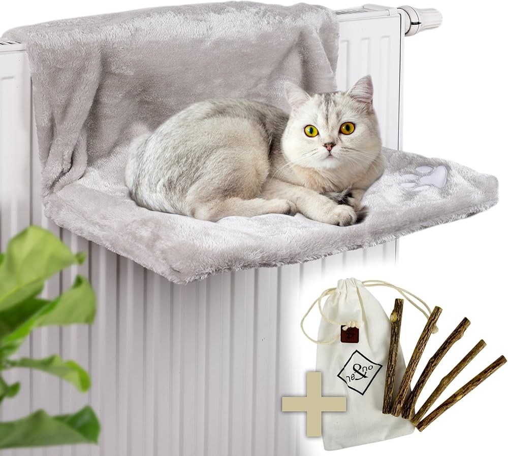 Heizkörperliege für Katzen - verstellbar