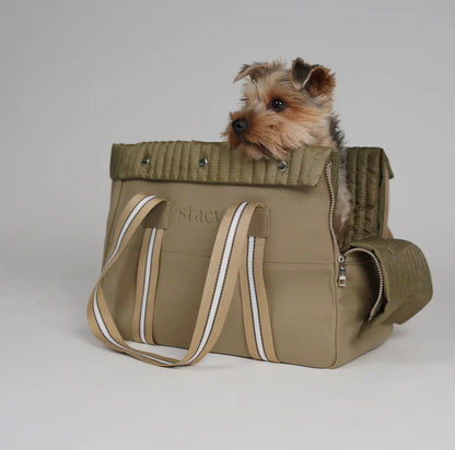 Hundetasche Taupe/Khaki