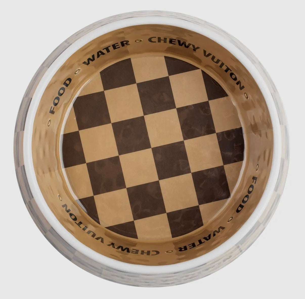 Chewy Vuiton Hundenapf checker